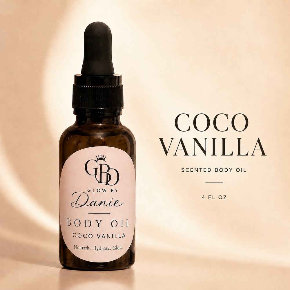 Glow By Danie Coco Vanilla Scented Body Oil – 1 FL OZ
